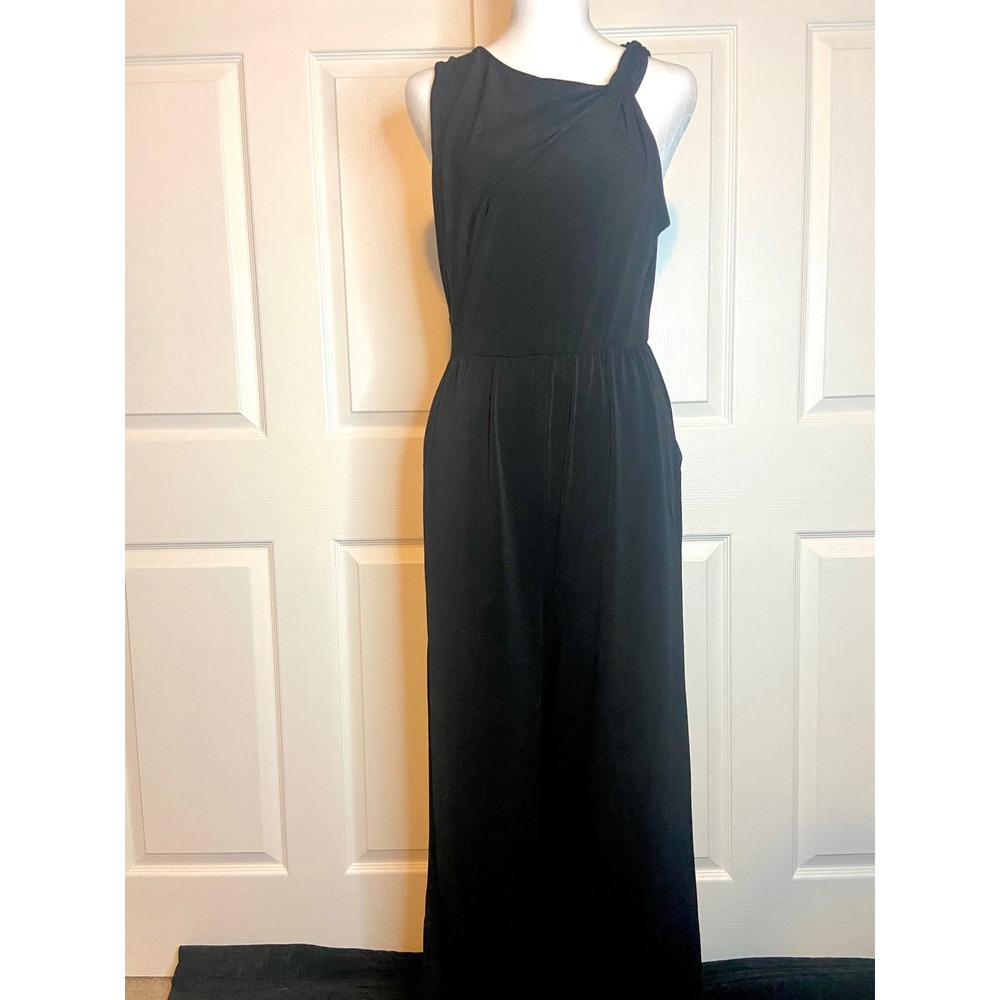 Petite Assembly Black Twisted Shoulder Wide Leg Jumpsuit XSP